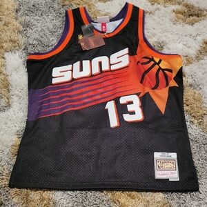 Mitchell & Ness Phoenix Suns Black and Orange Jersey Steve Nash